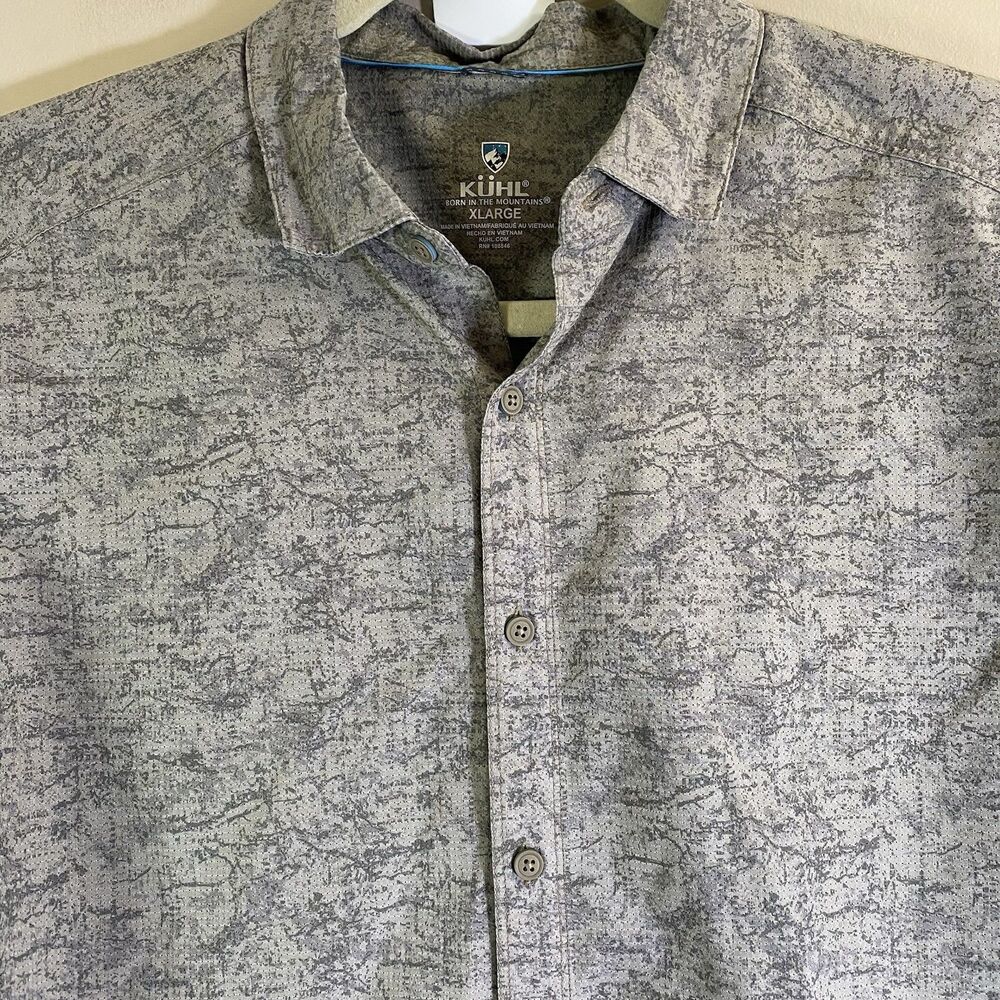 KÜHL Shirt Men XL Gray UPF Fishing Hiking Outdoor Casual 7484 - Picture 1 of 14